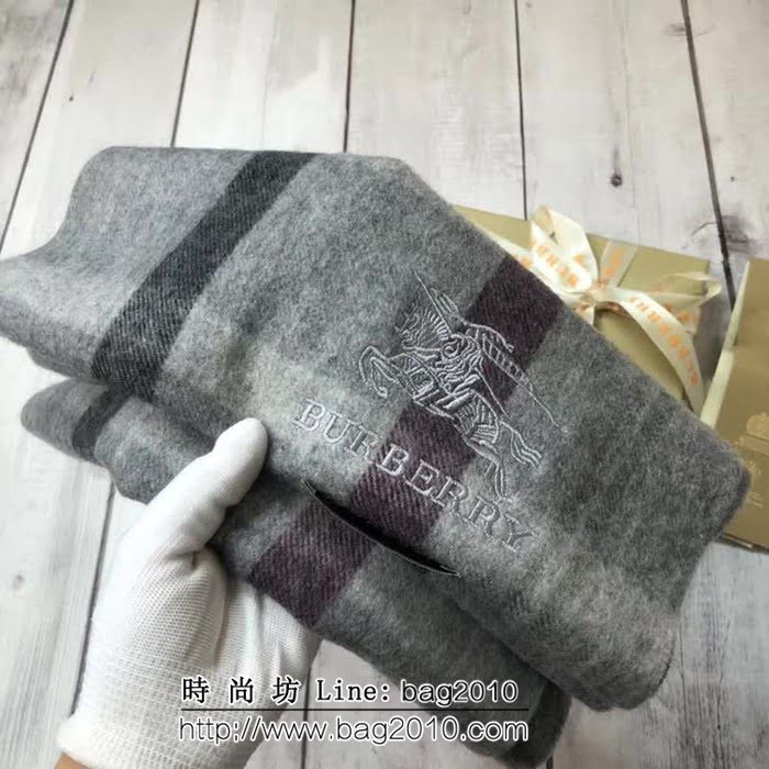 BURBERRY巴寶莉原單 經典男士羊絨圍巾 男女同款 LLWJ6076